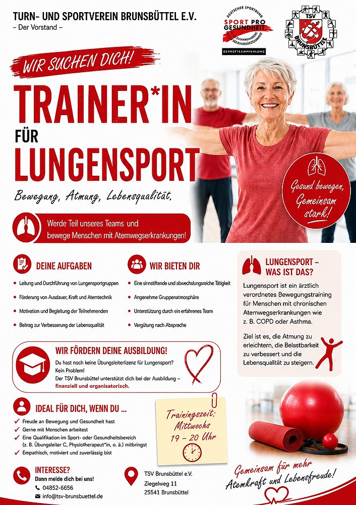 Trainer*in für Lungensport gesucht